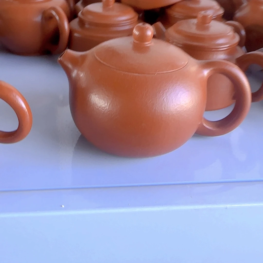 紫砂茶壶朱泥全手西施