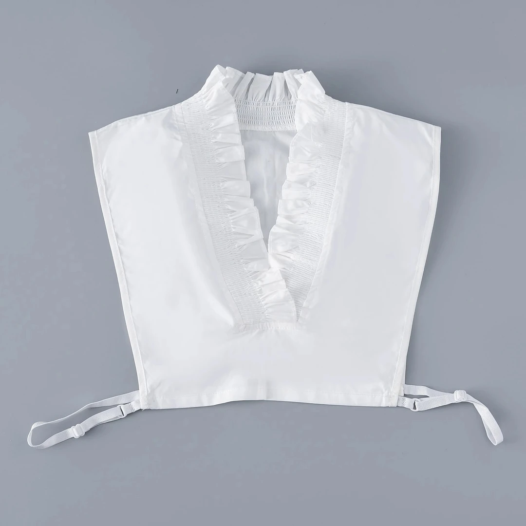 打底领衬衫领假领子春秋冬百搭毛衣装饰领荷叶边立领复古假衣领