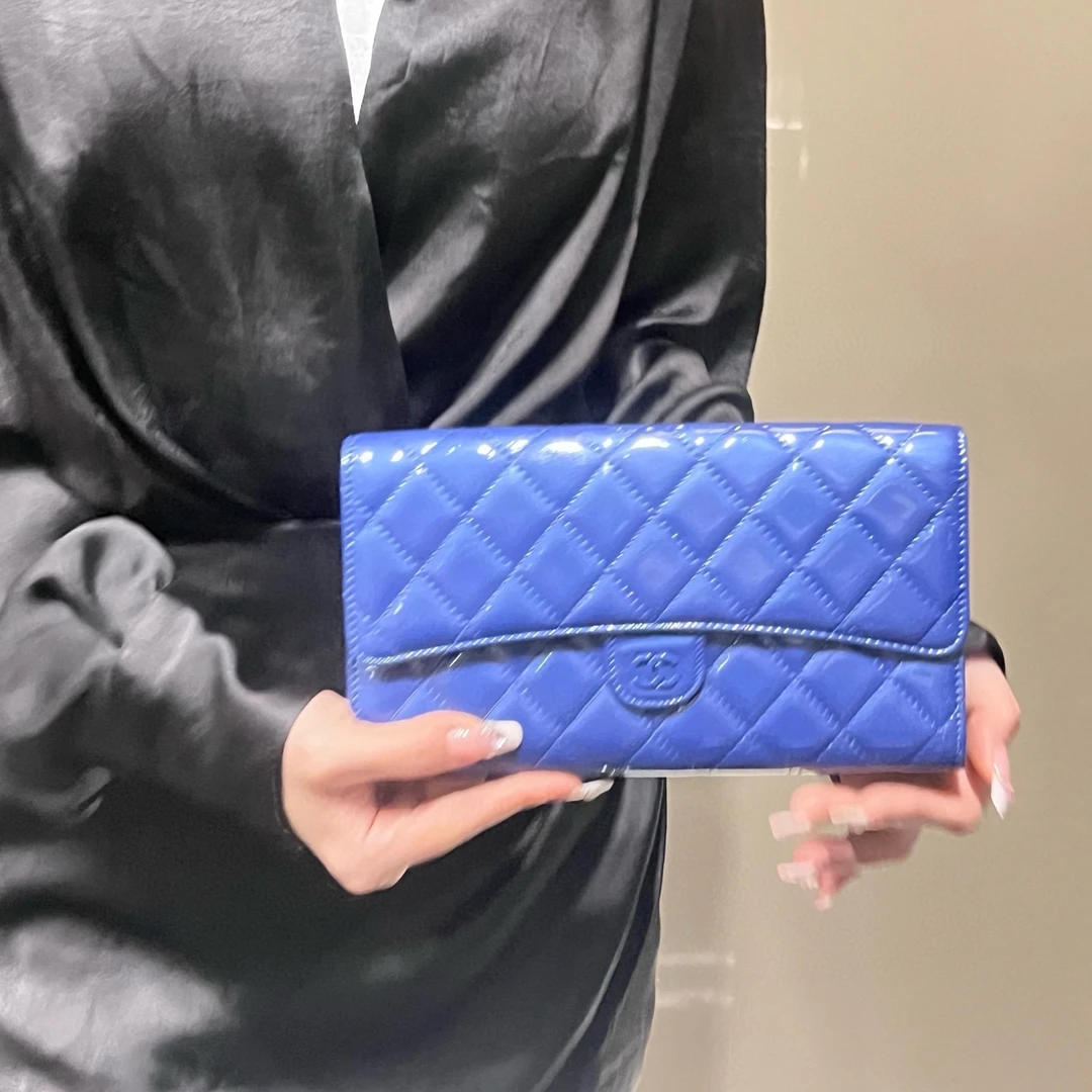 95新 Chanel/香奈儿 chanel宝石蓝手拿包