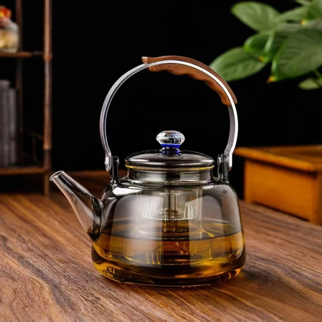 铝把星空4代壶1200毫升大容量家用手工煮茶壶高硼硅耐热玻璃材质