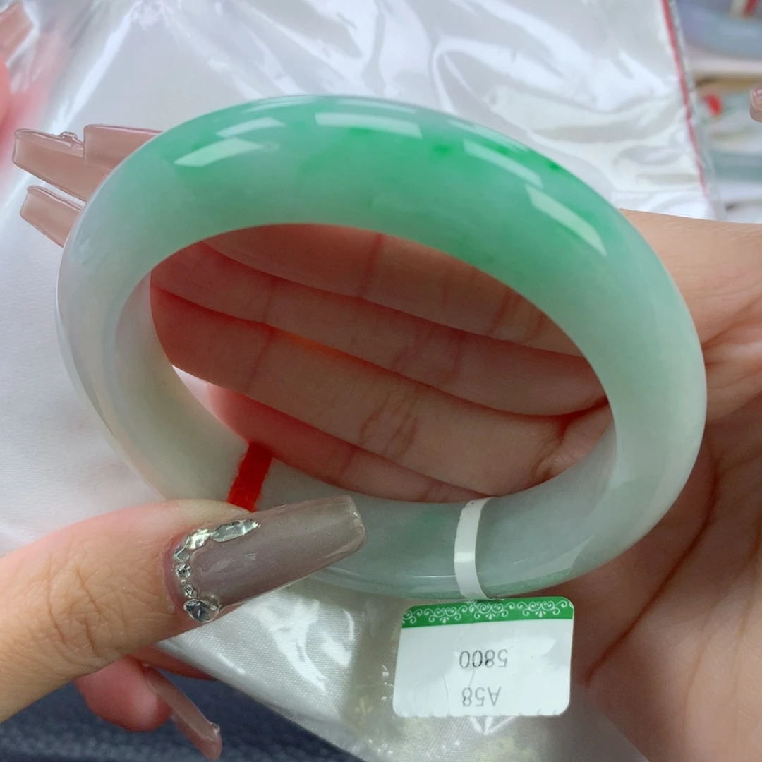 翡翠手镯未镶嵌58.9正圈