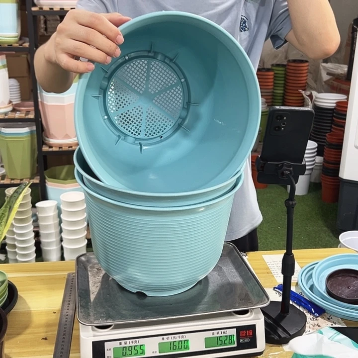 特价矮陶口30高21浅蓝无托3只