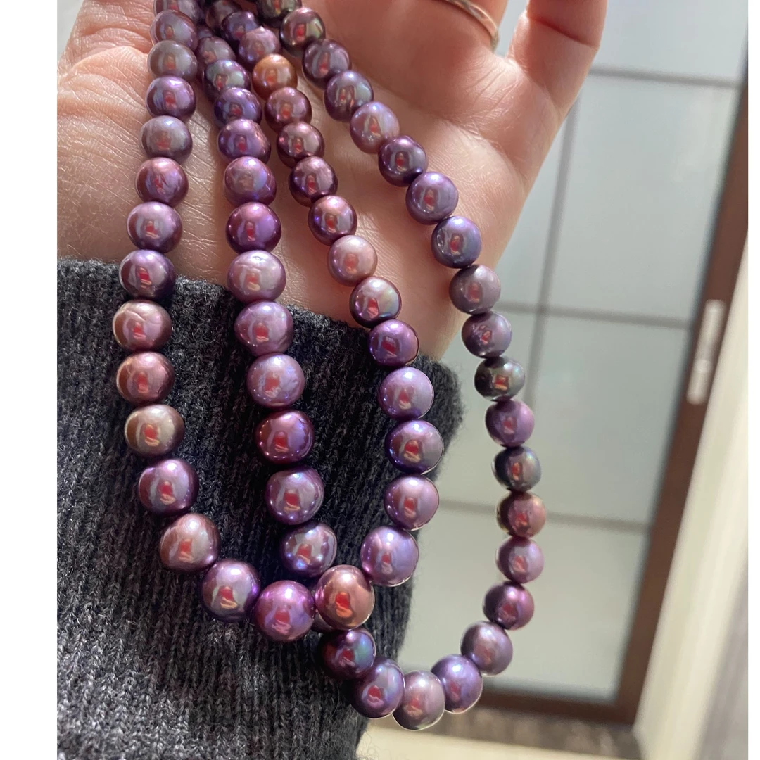 链子925银 妖艳紫项链（元宝扣39+2cm）