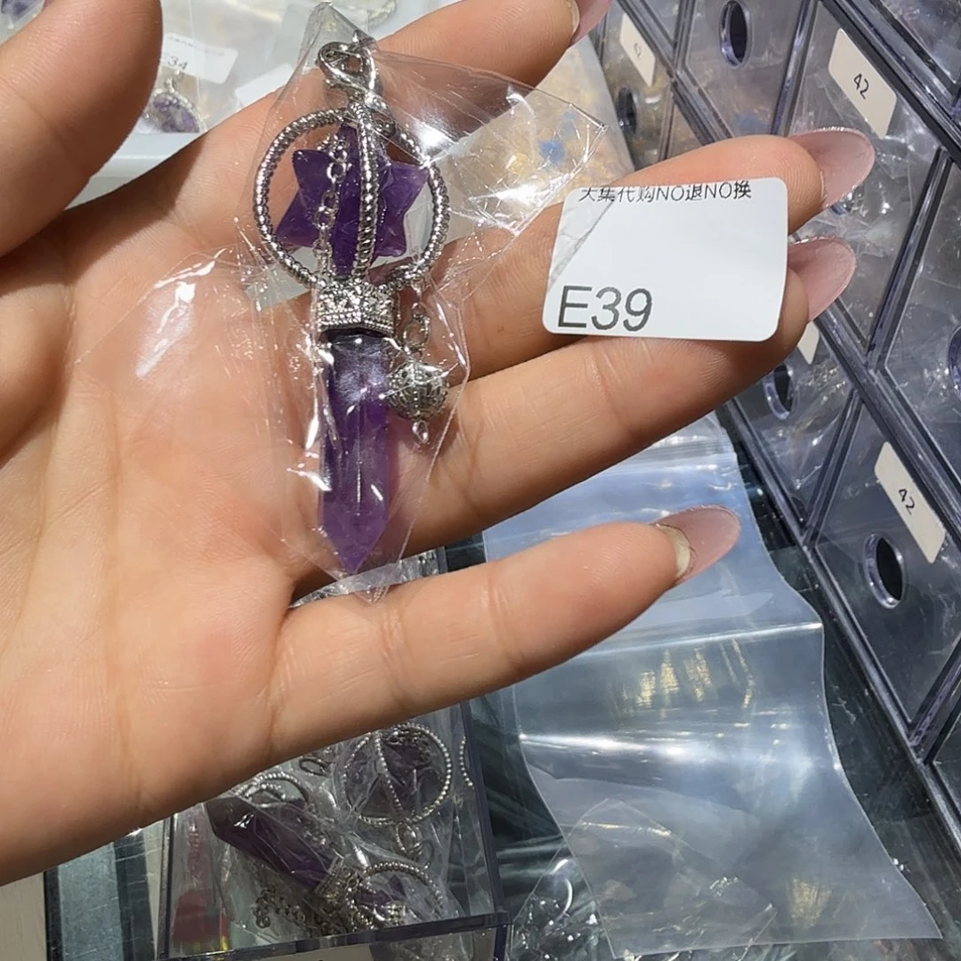 幸***子未镶嵌颈饰绿水晶紫水晶