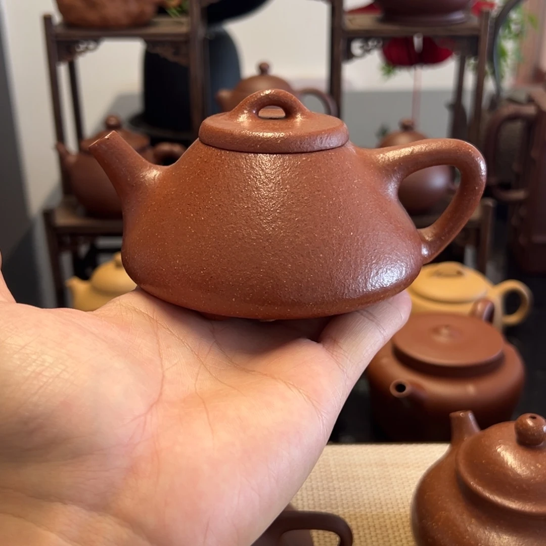 紫砂茶壶精工半手降坡泥石瓢200cc