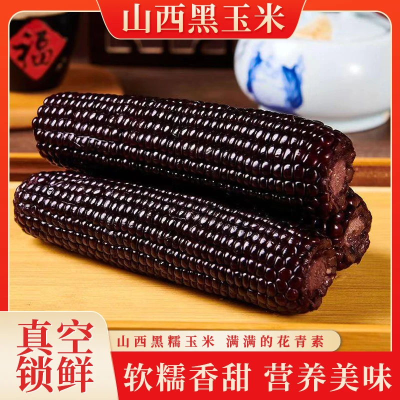 山西黑玉米忻州黑糯玉米新鲜香甜粘糯可代餐粗粮营养早餐真空包装
