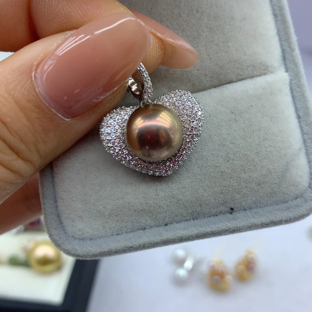 金***芯颈饰淡水珍珠银S925镶嵌