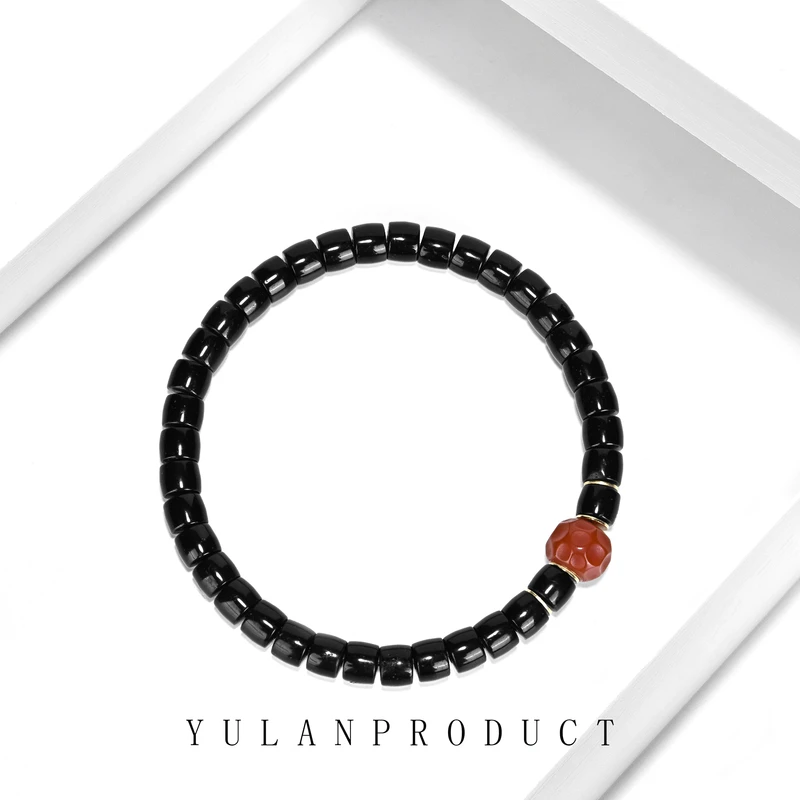 钰澜文玩椰蒂直切6mm+红无相隔珠搭配款-精工百搭