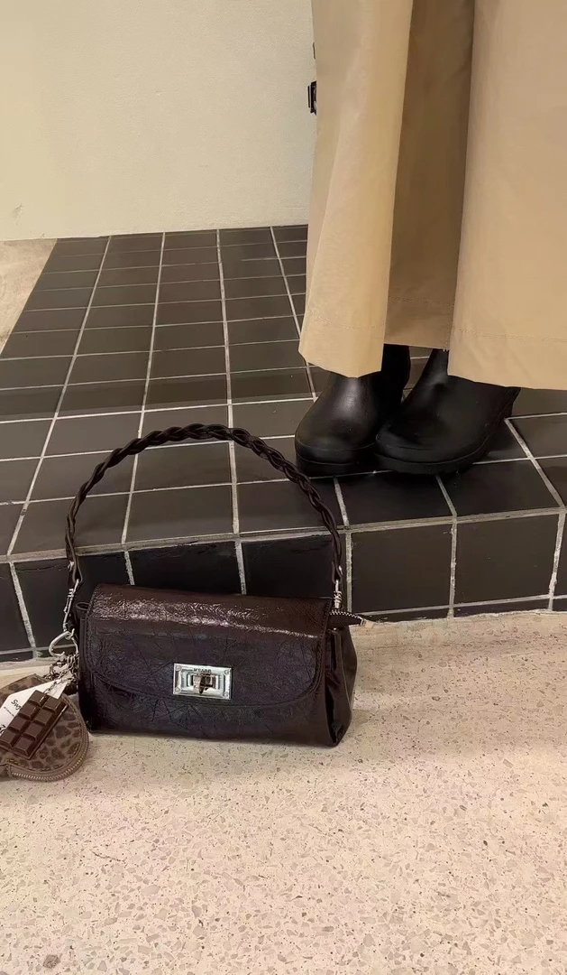 DINGFENG【ed108 迪家四叶草珍珠】手工定制高端真皮时尚百搭女包