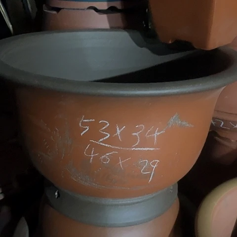 紫砂花盆大金钟盆一个红色