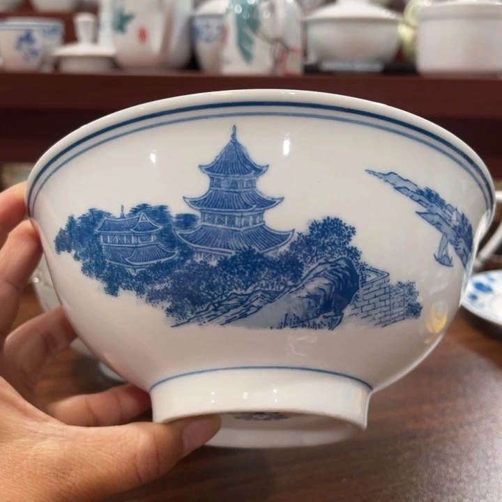 醴陵釉下五彩瓷器釉下印花16.5厘米