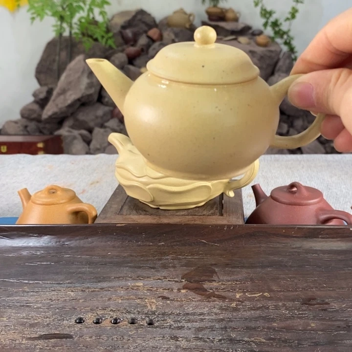 紫砂茶壶本绿水平120左右的容量半手制作