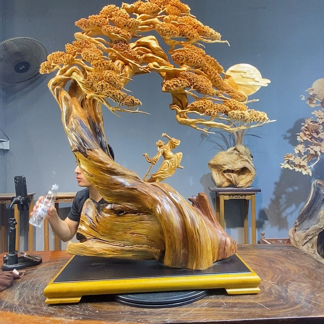 柏木木雕工艺品摆件