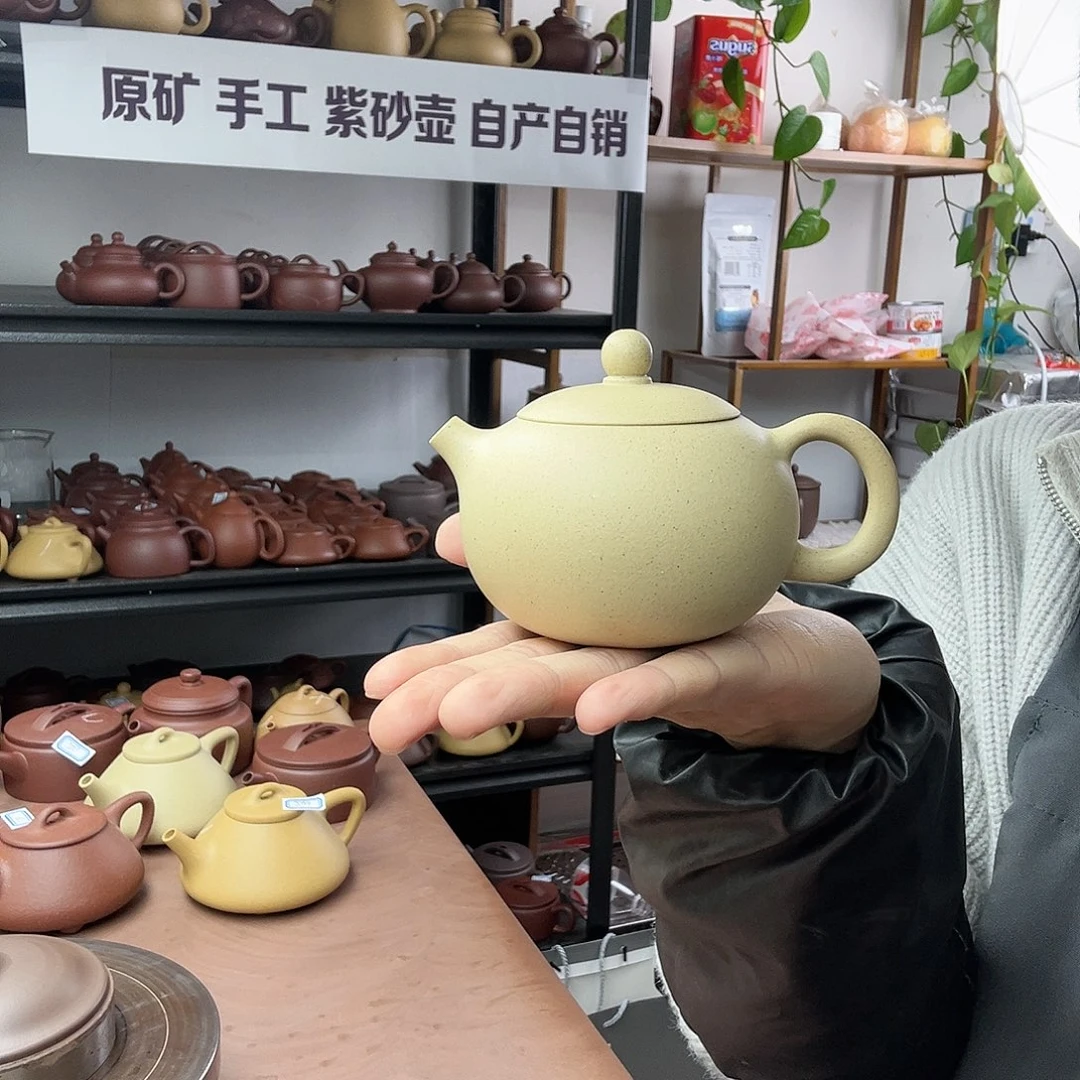 紫砂茶壶本山绿泥西施壶