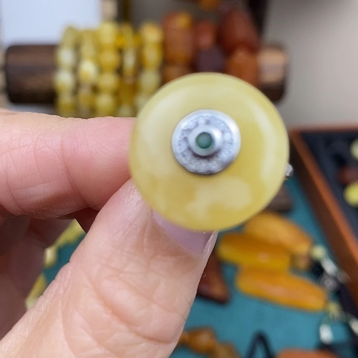 蜜蜡未镶嵌裸石戒指