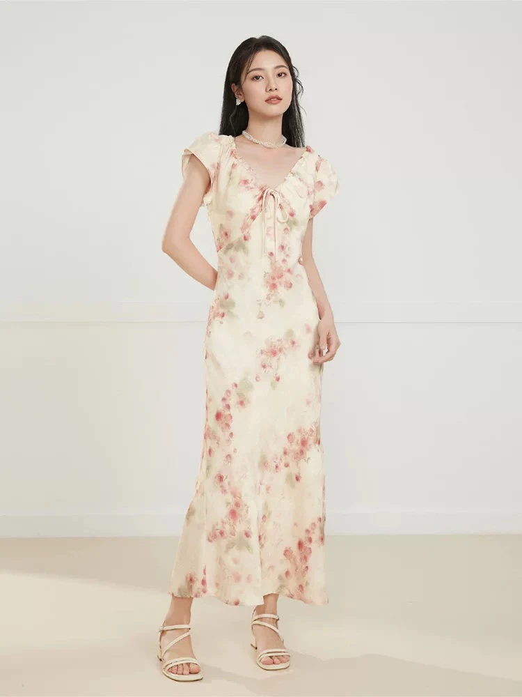 【直播间专用】碎花A字法式夏季连衣长裙显瘦气质修身