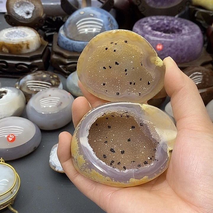 未镶嵌紫晶摆件大口紫盆