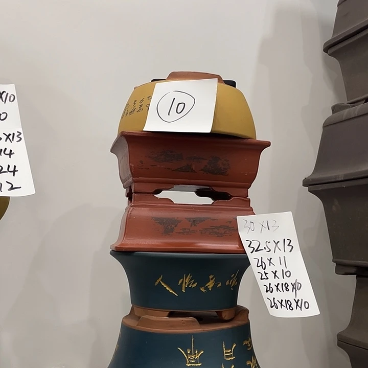 10组紫砂花盆捡漏了