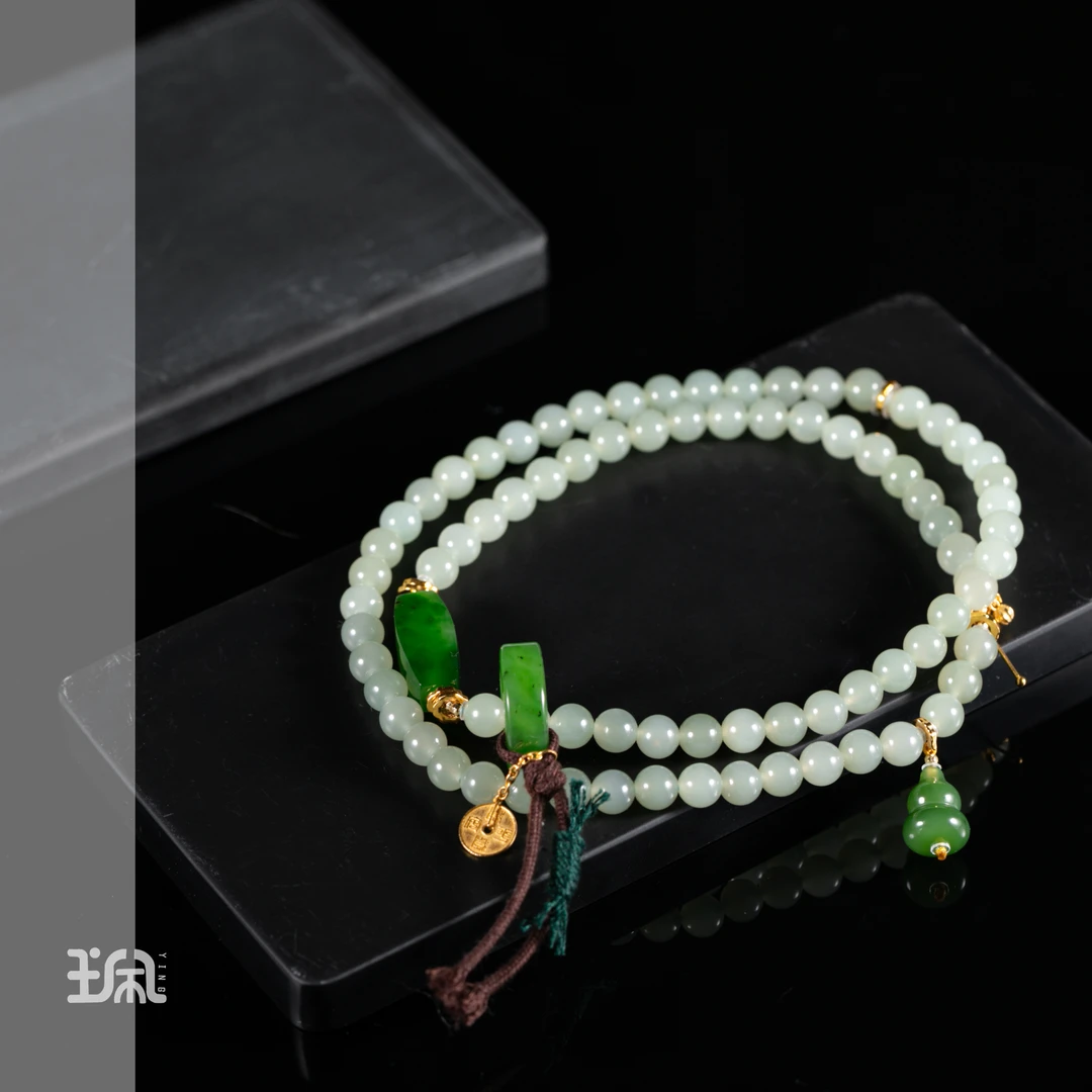 [泽御]和田玉手串FPC25123018多样性发其一