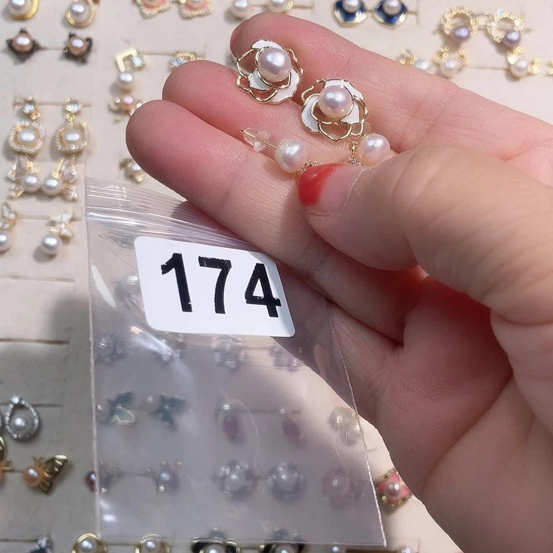 合金淡水珍珠耳饰?****?