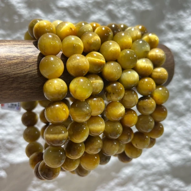 【晶澜月】U036天然虎眼石 黄虎眼单圈手串10-11mm多样性发其一