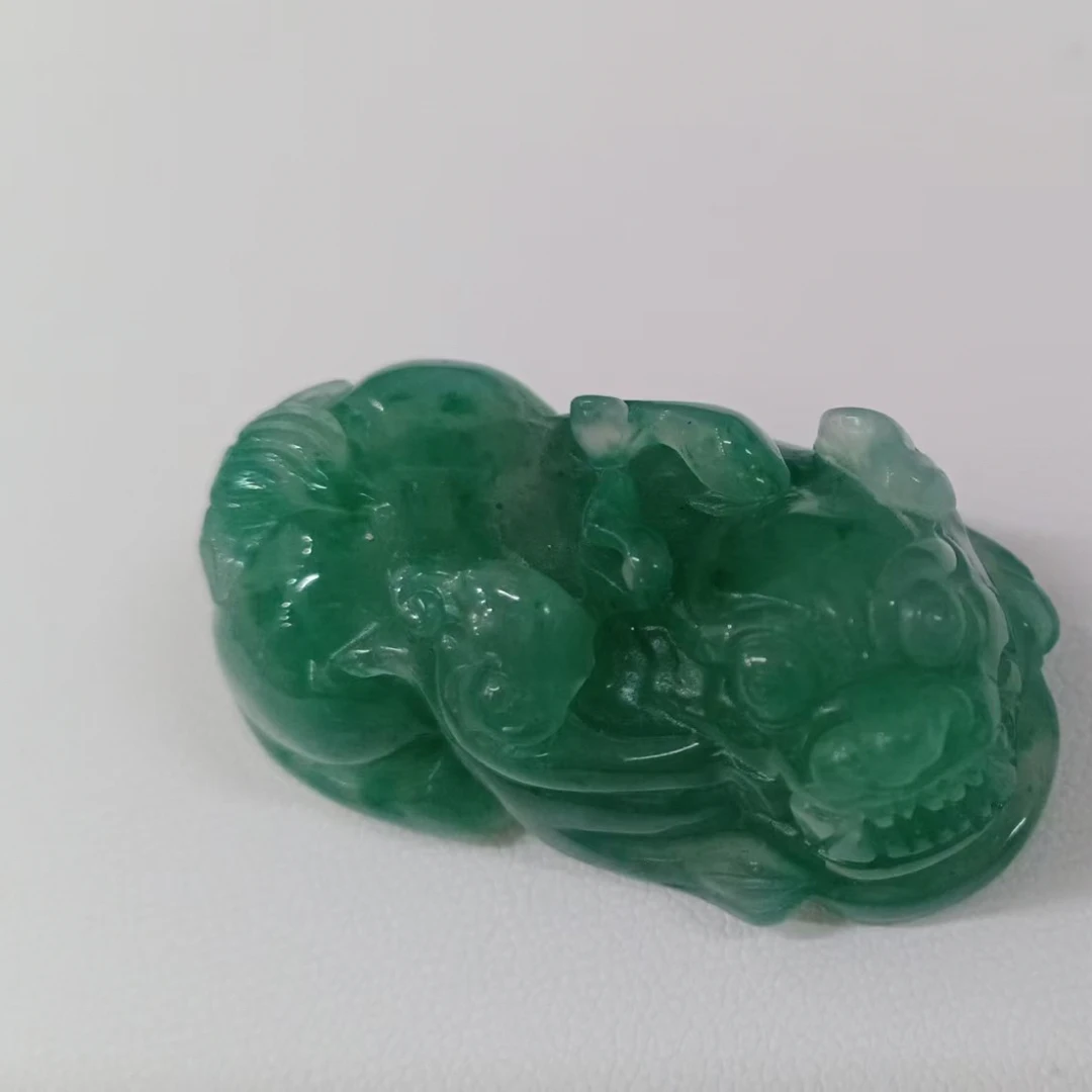 天然手工雕刻非洲翠满绿大貔貅