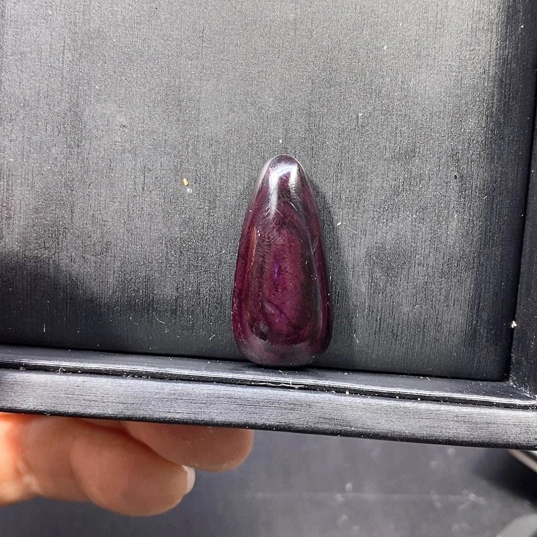 苏纪石（舒俱来）未镶嵌南非舒俱来老油紫水滴吊坠