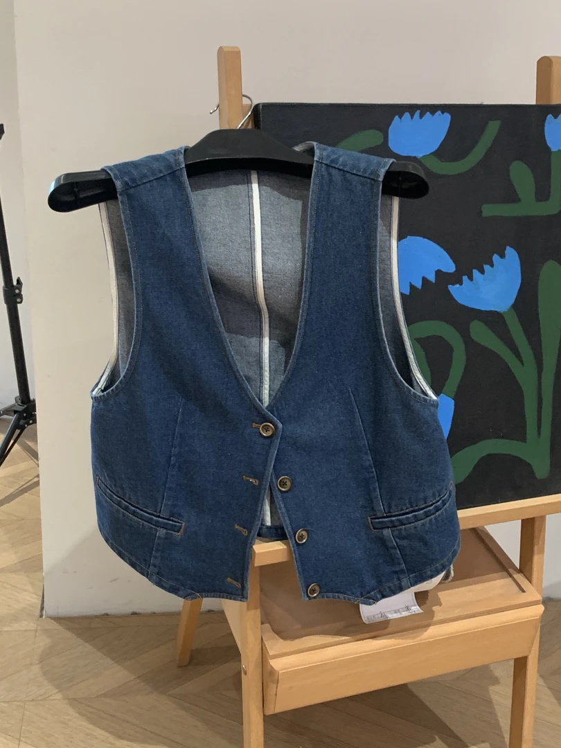 【精工样衣】蓝色马甲h08204