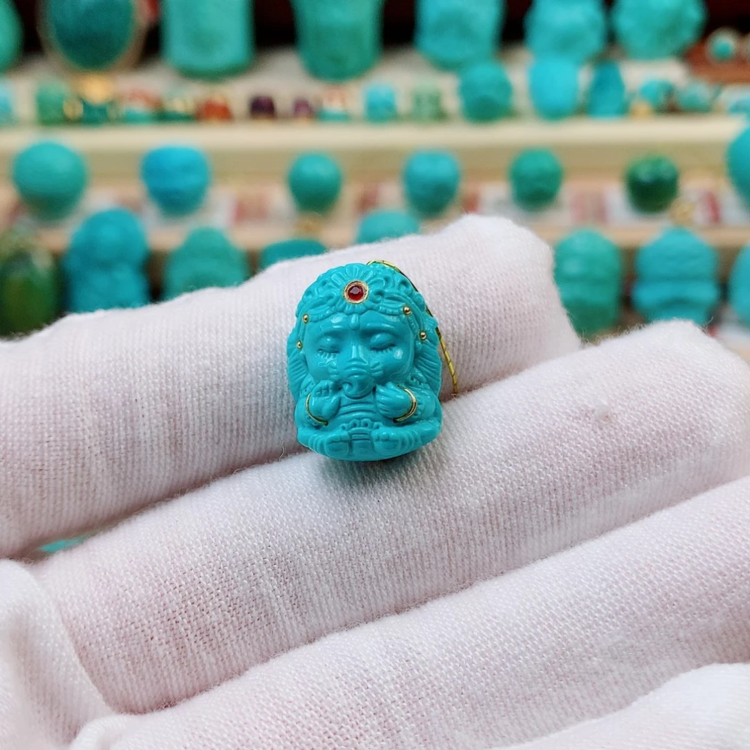 未镶嵌绿松石珠宝半成品
