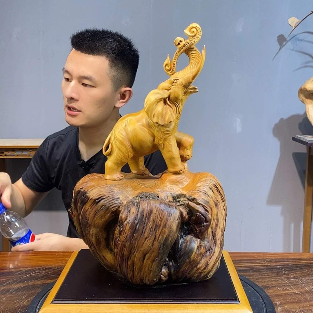 柏木木雕工艺品摆件