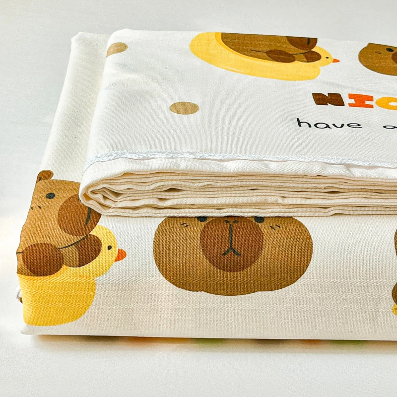 夏季棉老粗布三件套棉麻小花边床单可水洗空调凉席单件床盖凉感