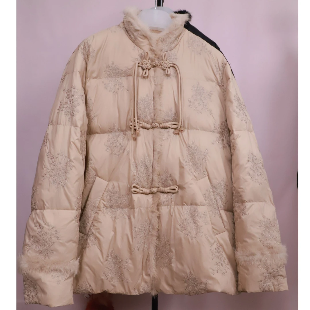 国风新中式女士时尚高端羽绒服