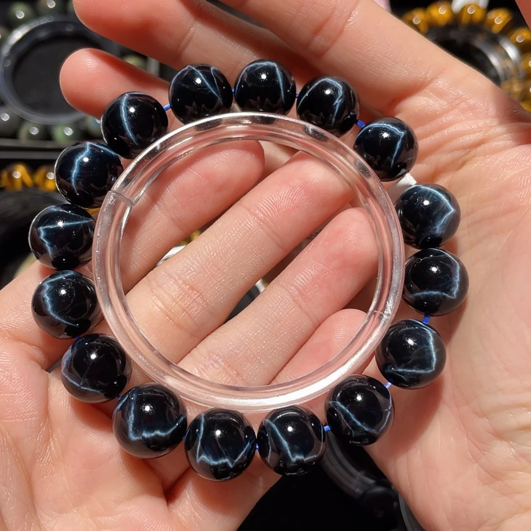 路***超未镶嵌手链木变石（虎睛石）