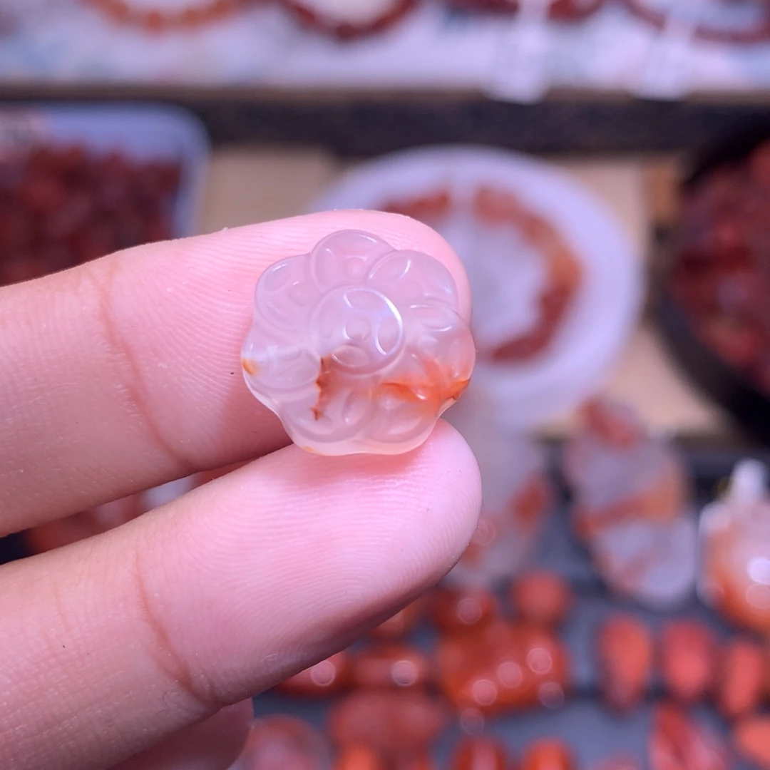 南红玛瑙合金珠宝半成品298