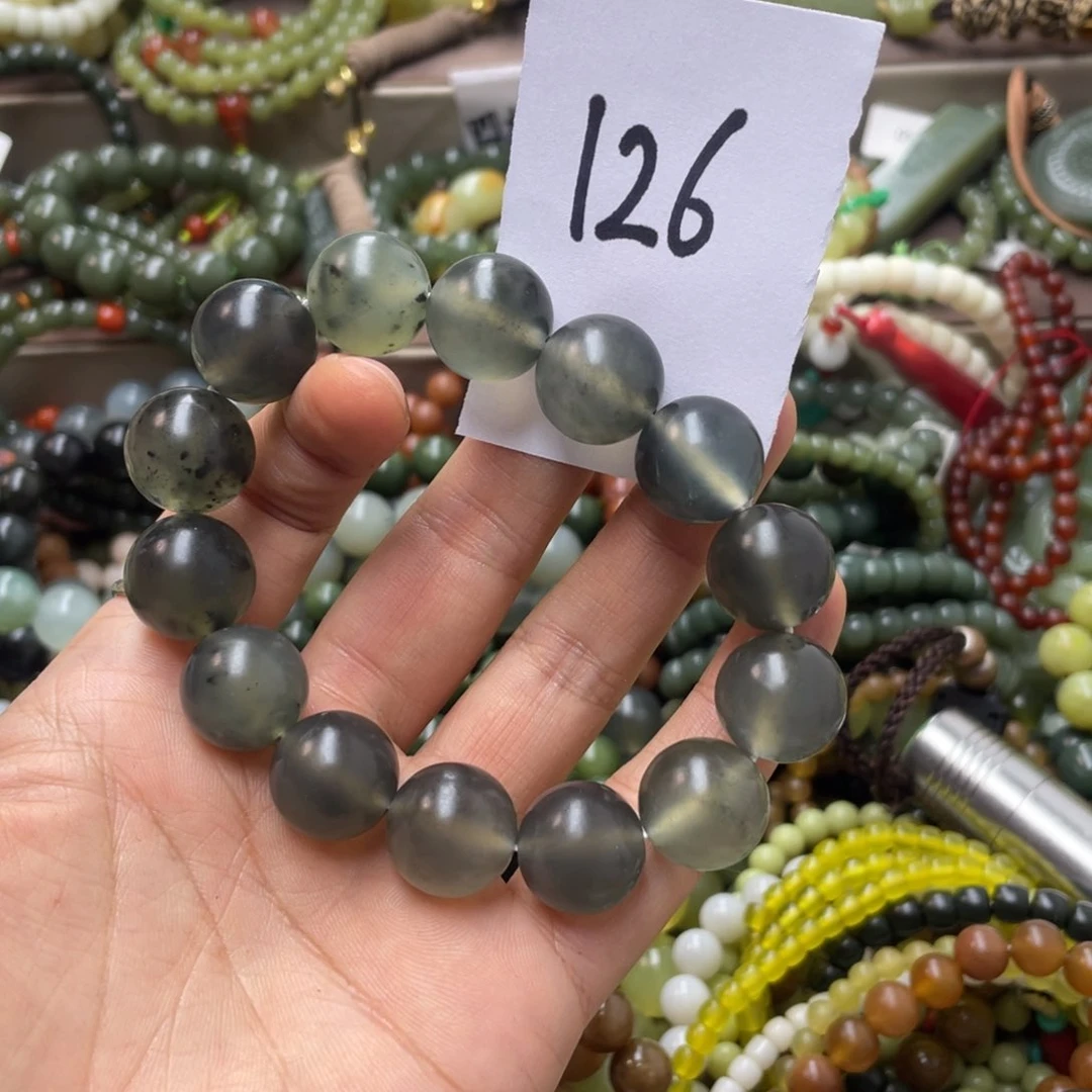 未镶嵌蛇纹石玉手链用****8