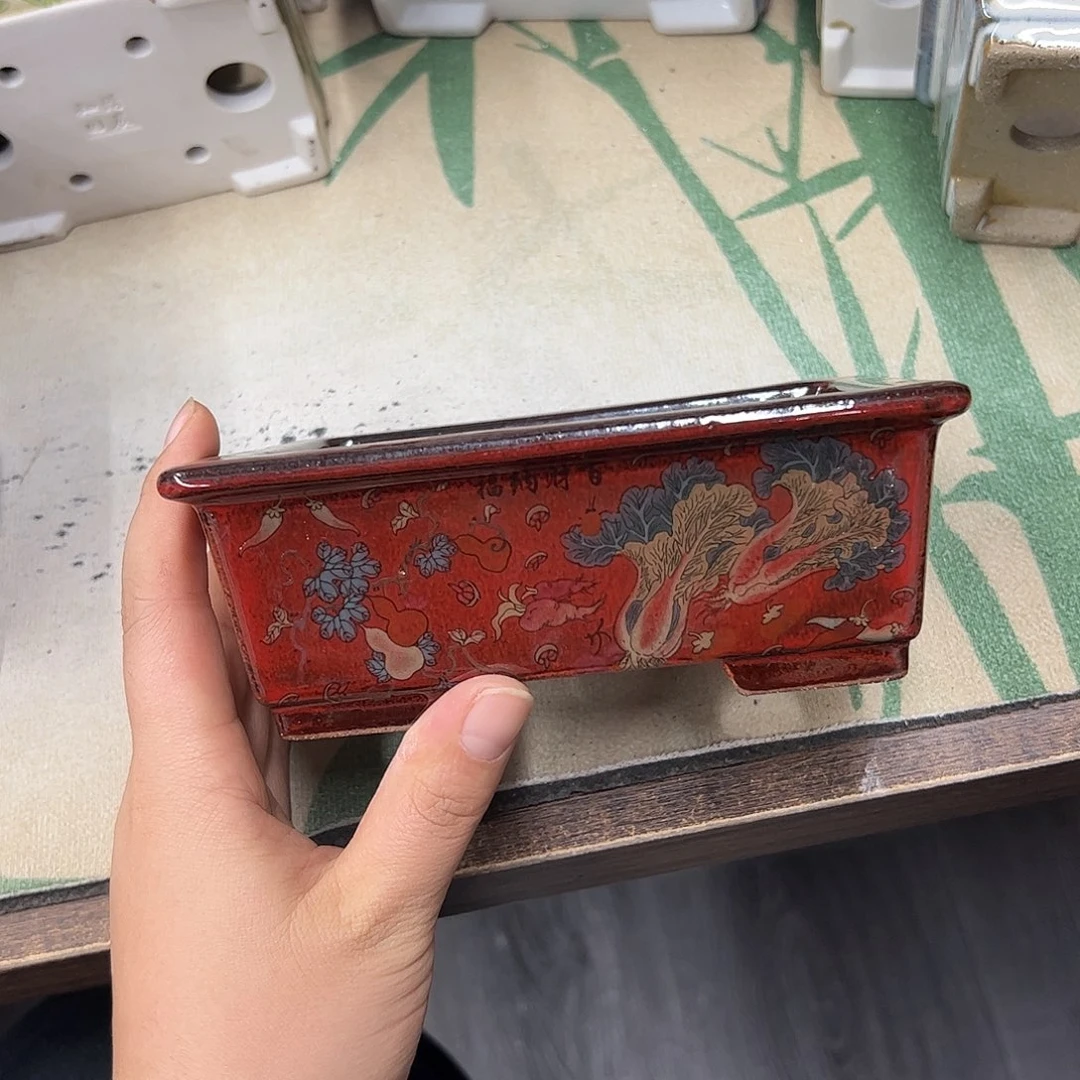 紫砂花盆857号瑕疵15/12/5cm要窑变