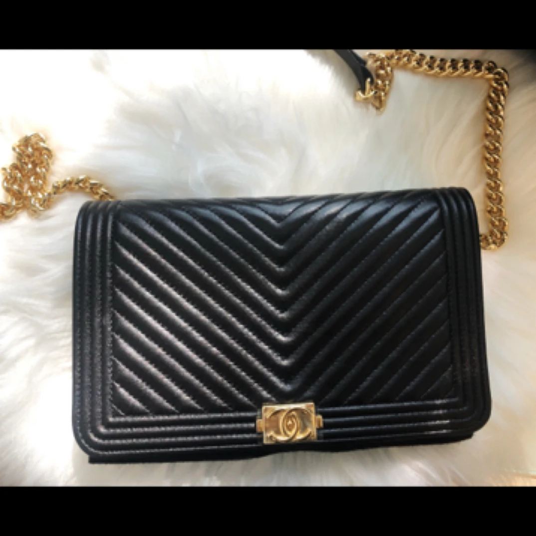 99新 Chanel/香奈儿 【杨贵妃专属】leboy woc金扣黑色链条包