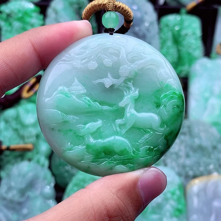 翡翠未镶嵌吊坠(不含链)