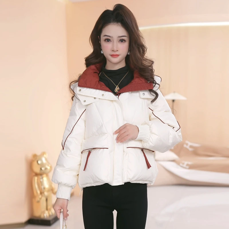 【羽绒服】冬季90白鸭绒羽绒服新款时尚气质休闲保暖外套女冬