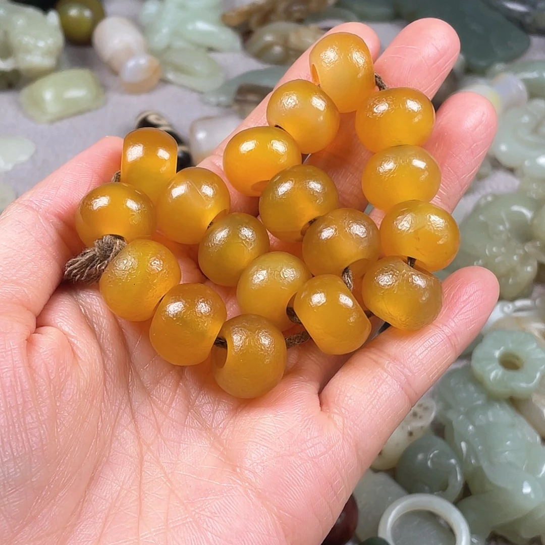 和田玉（糖玉）颈饰未镶嵌乐*