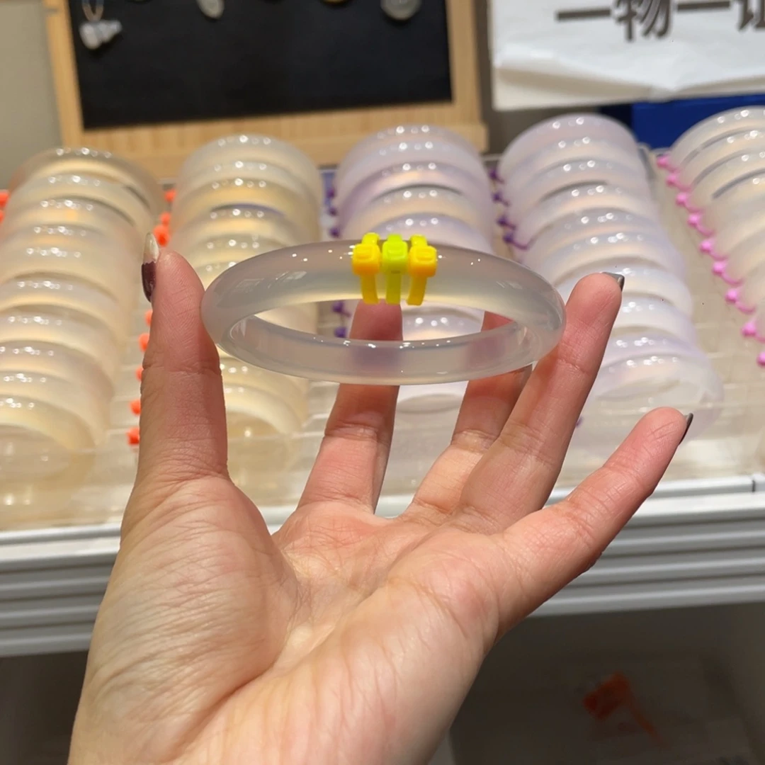 橙***꒱玛瑙/玉髓未镶嵌手镯@定向香槟金@【59】