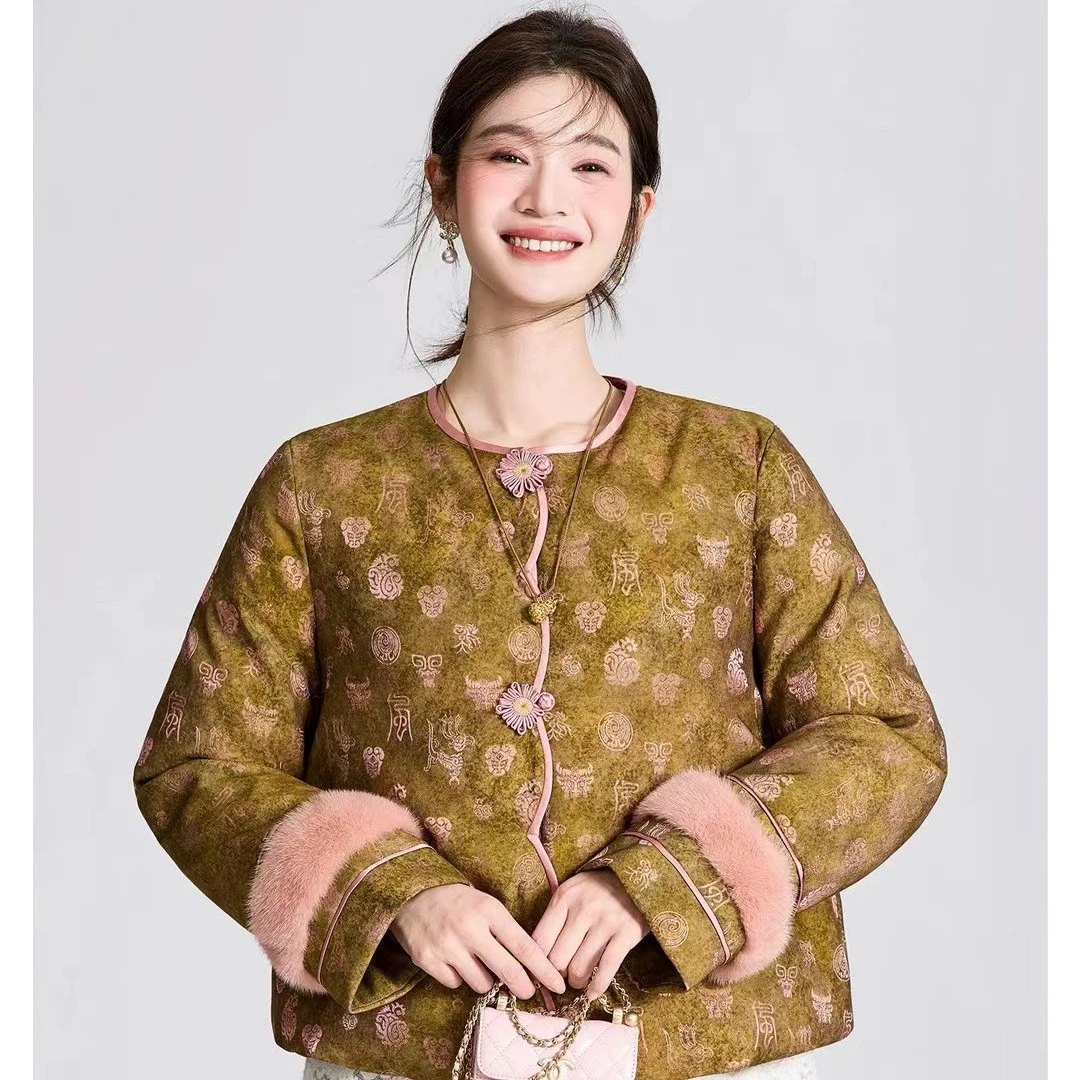 中式复古鹅绒保暖国风外套冬季厚款