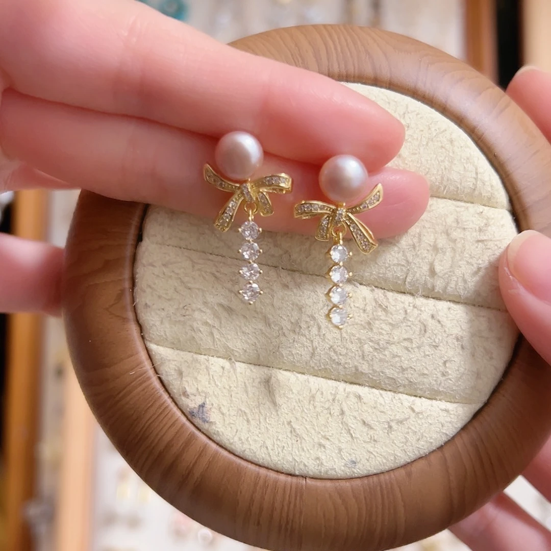 淡水珍珠银S925镶嵌原创手作