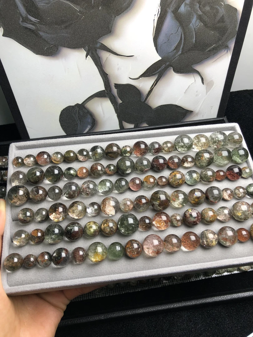 天然水晶幽灵莫奈四季幽灵手串