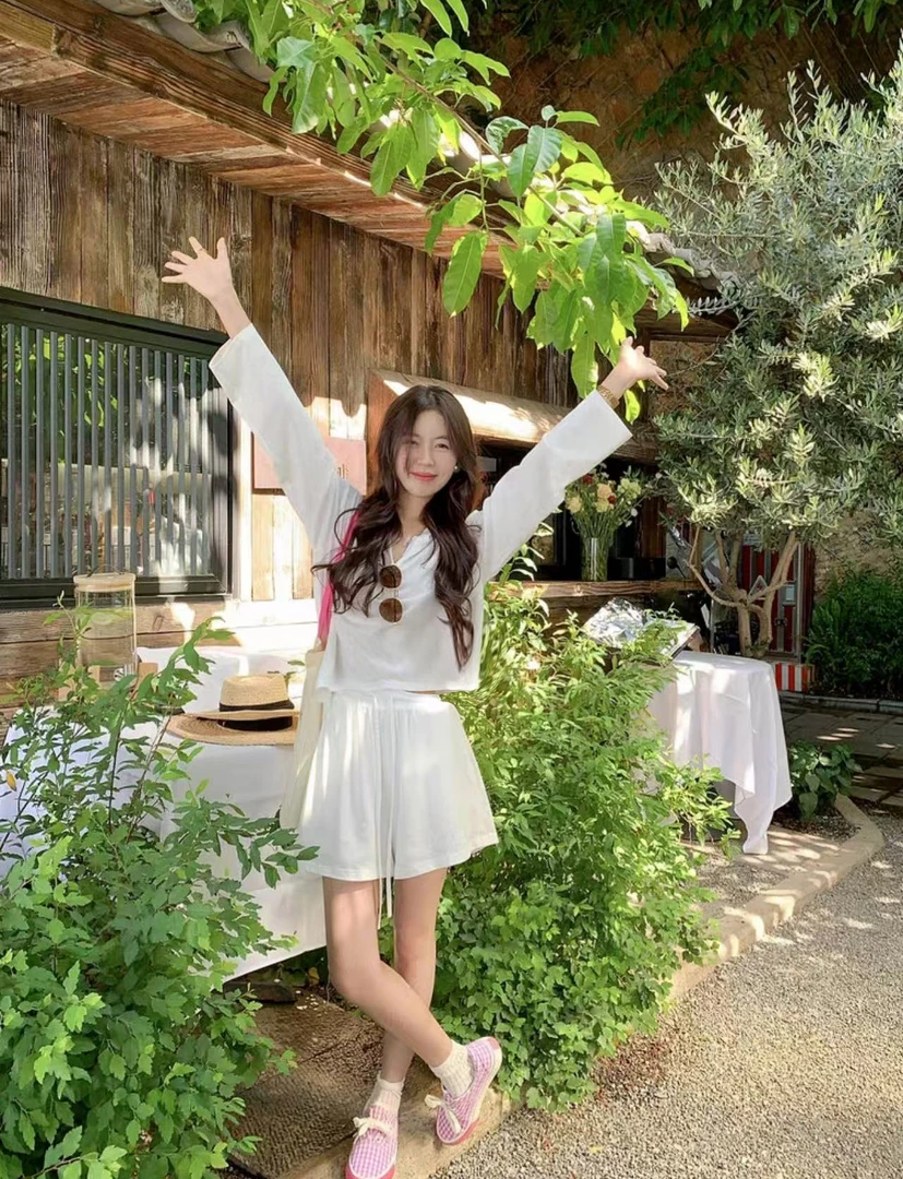 防晒衣休闲套装女士防晒衣短裤潮牌运动套装