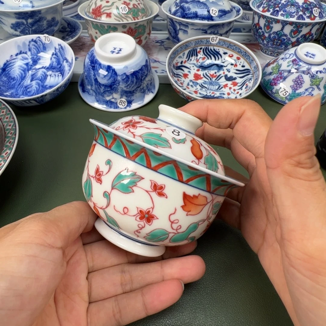 景德镇纯手工纯手绘茶具木木8