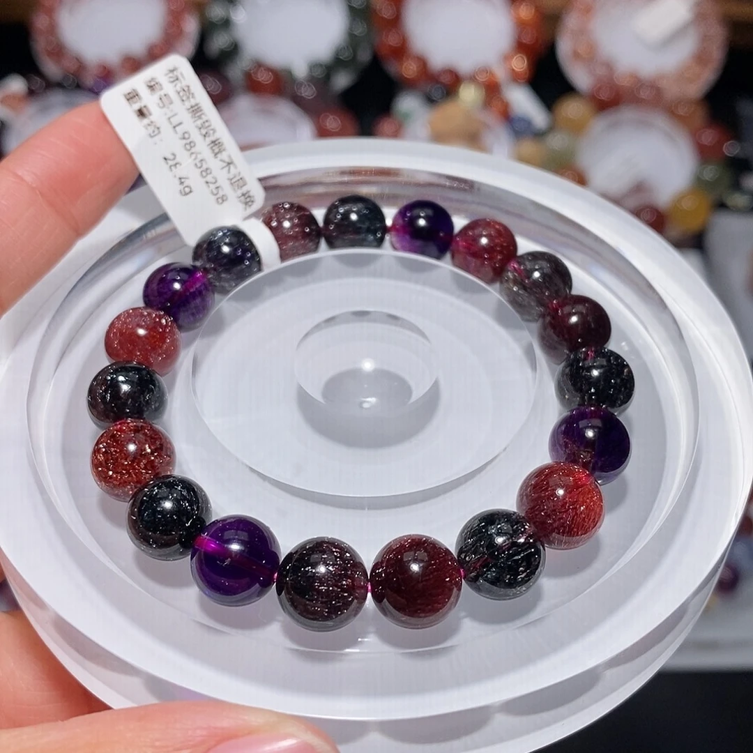 未镶嵌水晶手链F黑加仑10.3