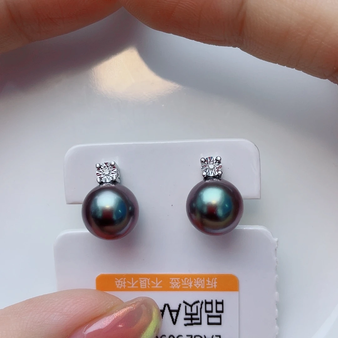 海水珍珠耳饰18K金镶嵌w76