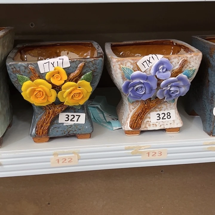 紫砂花盆粗陶材质多肉花盆