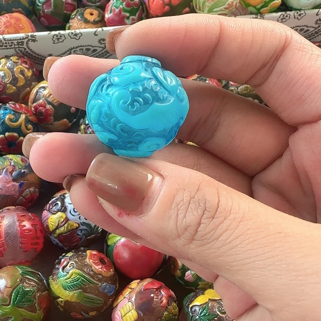 ゛***娜DIY琉璃老琉璃的雕刻珠